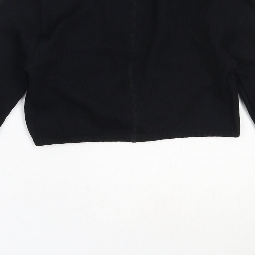 Womens UK Size M PRETTYLITTLETHING Black Basic T-Shirt