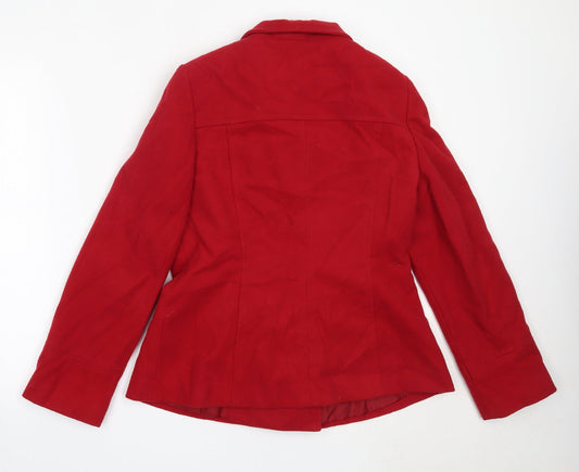 George Womens Red Overcoat Coat Size 12