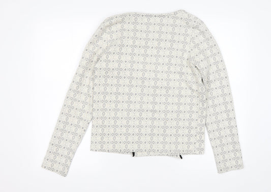 NEXT Womens Multicoloured Geometric Cotton Jacket Blazer Size 12