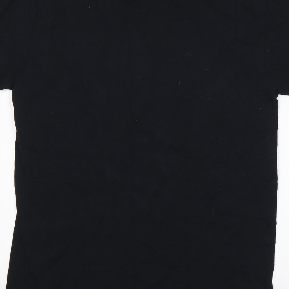 Gildan Womens Black Cotton Basic T-Shirt Size M Round Neck - Woman Like Me