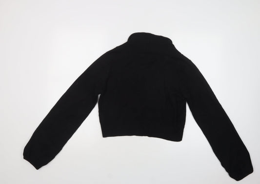 La Redoute Womens Black V-Neck Acrylic Cardigan Jumper Size 14