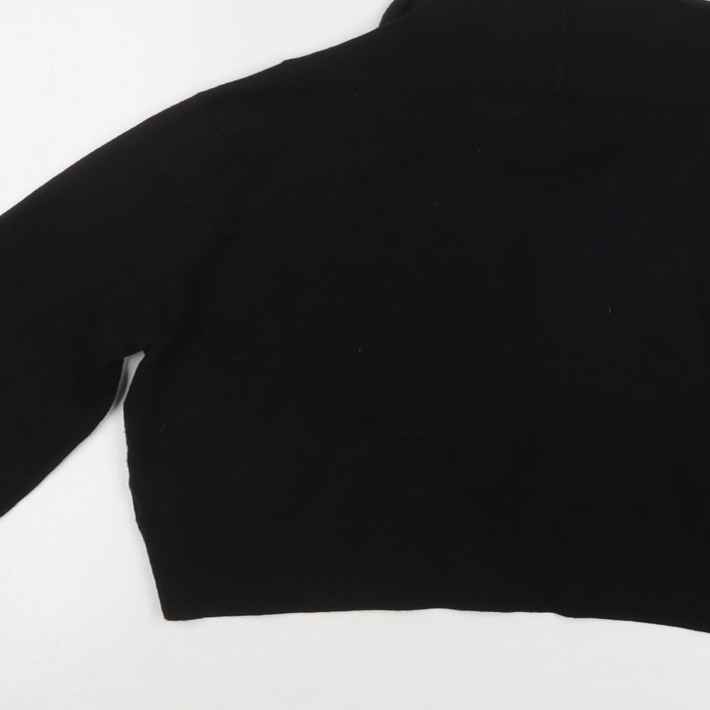 La Redoute Womens Black V-Neck Acrylic Cardigan Jumper Size 14