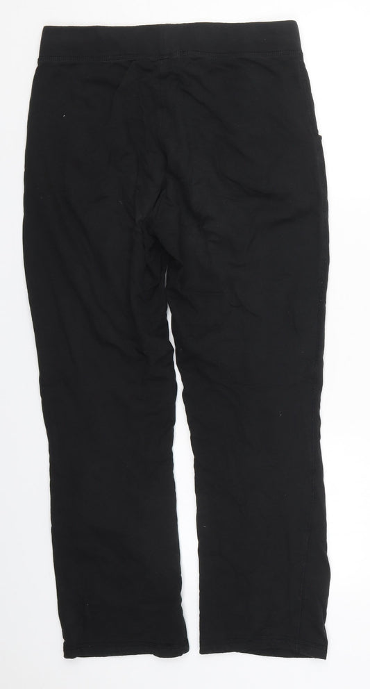 Womens UK Size S Papaya Regular Fit Sweatpants Black Trousers