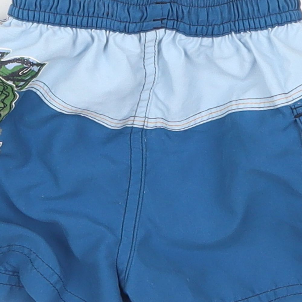 NEXT Boys Blue Polyester Cropped Trousers Size 3-6 Months - Crocodile Swim Shorts