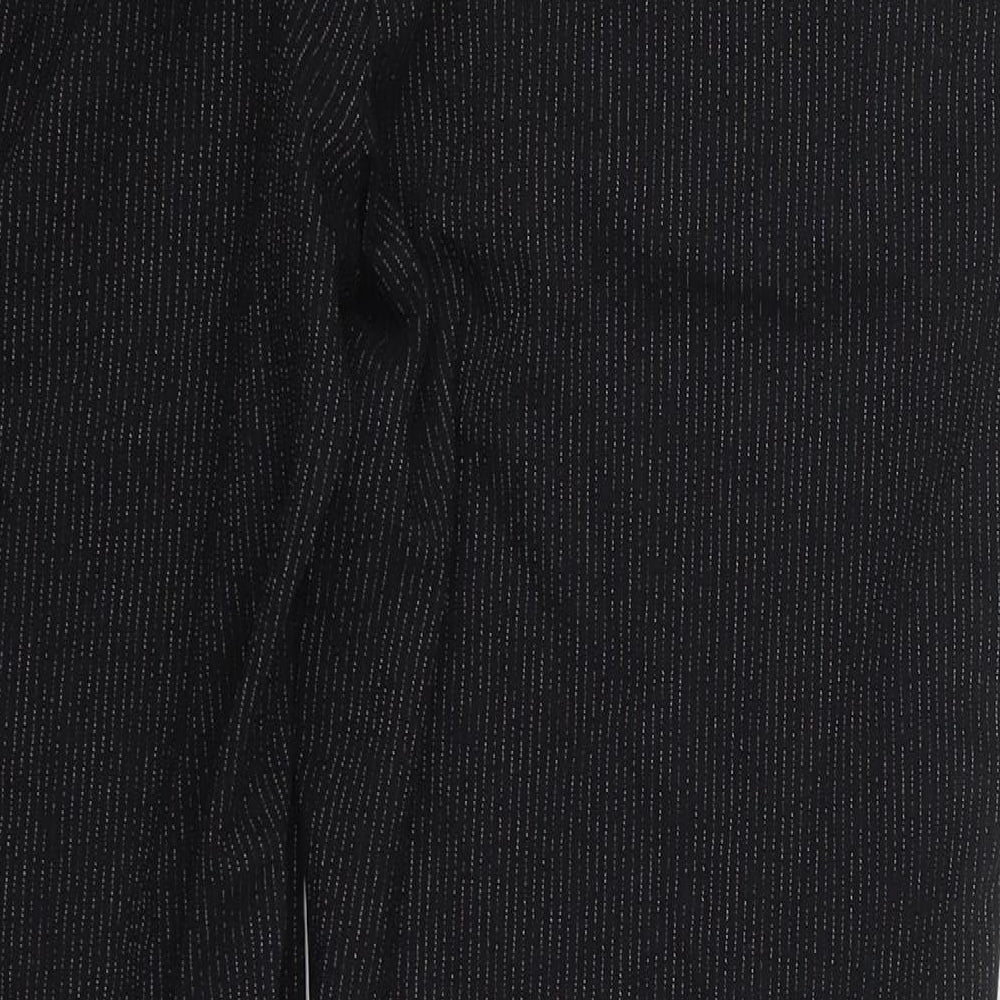 Womens UK Size 12 NEXT Regular Fit Black Trousers