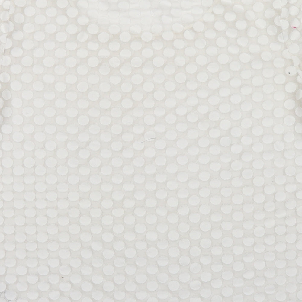 Womens UK Size 8 Topshop White Basic T-Shirt