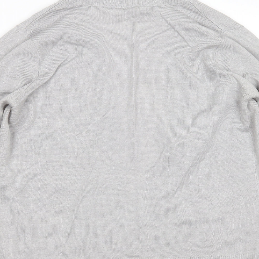 Womens UK Size 12 BHS Grey Cardigan Jumper