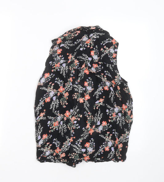 Womens UK Size 8 M&Co Black Basic Blouse
