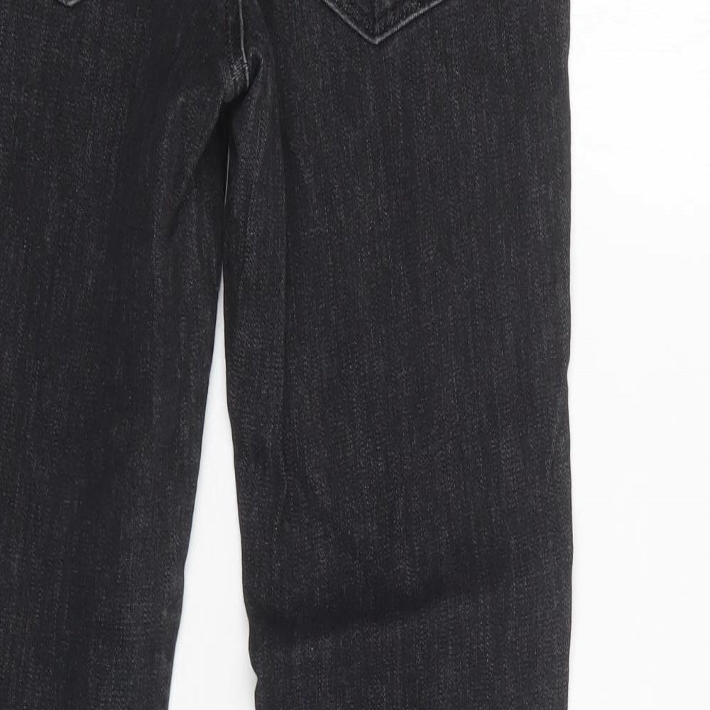 Brand and care label for Gap women’s black cotton skinny jeans, size UK 26, 29-inch leg regular button