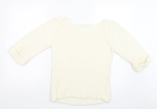 Womens UK Size 8 Miso Ivory Pullover Jumper