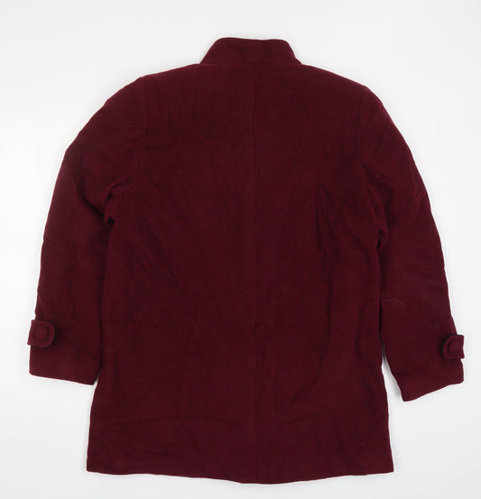 Womens UK Size 16 EWM Red Pea Coat
