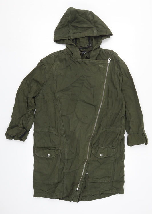 Topshop Womens Green Jacket Size 8 Zip