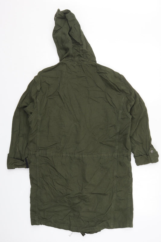 Topshop Womens Green Jacket Size 8 Zip