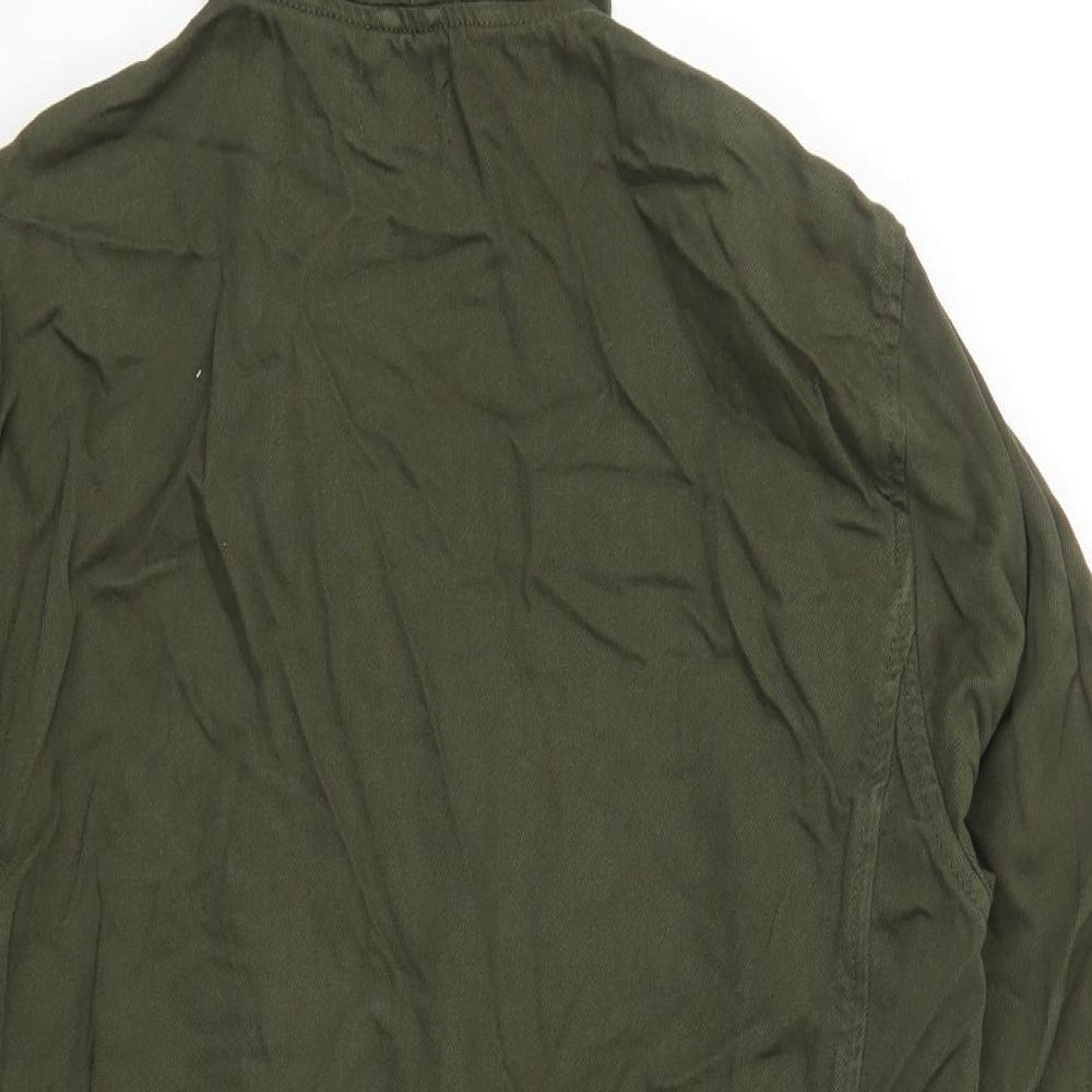 Topshop Womens Green Jacket Size 8 Zip