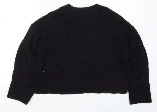 Womens UK Size L New Look Black Pullover Jumper