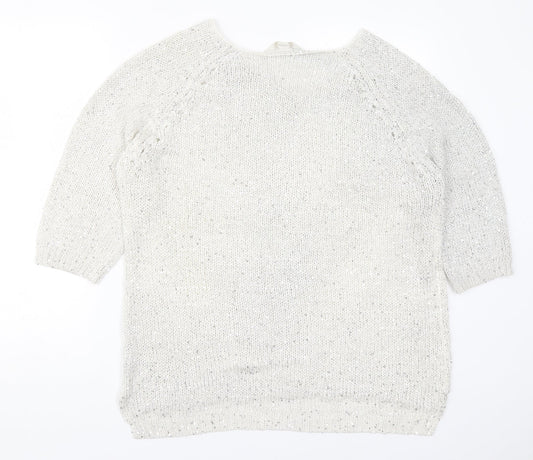 BHS Womens Grey Round Neck Polyester Pullover Jumper Size 20