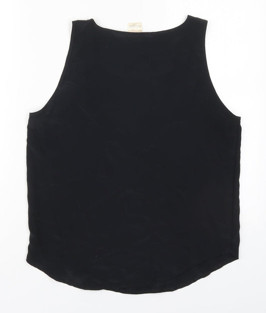 Womens UK Size 12 Preworn Black Basic Tank