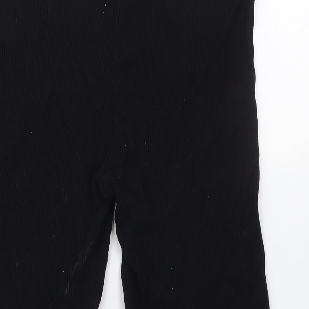 H&M Womens Black Polyester Biker Shorts Size M L9 in Regular