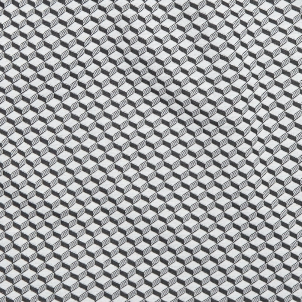 Brand and care label for Atmosphere women’s grey geometric polyester a-line skirt, size UK 10