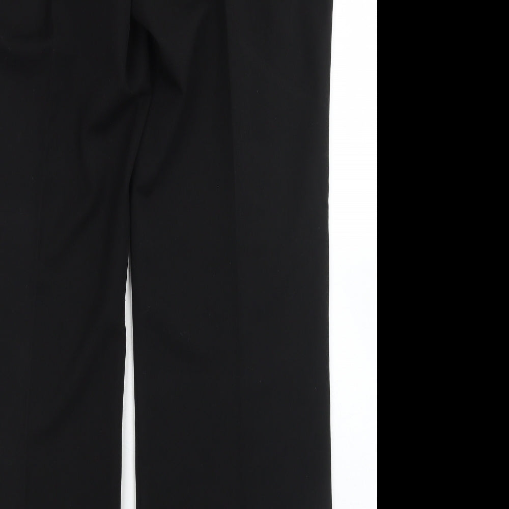 BM Womens Black Polyamide Dress Pants Trousers Size 14 L30 in Regular Button