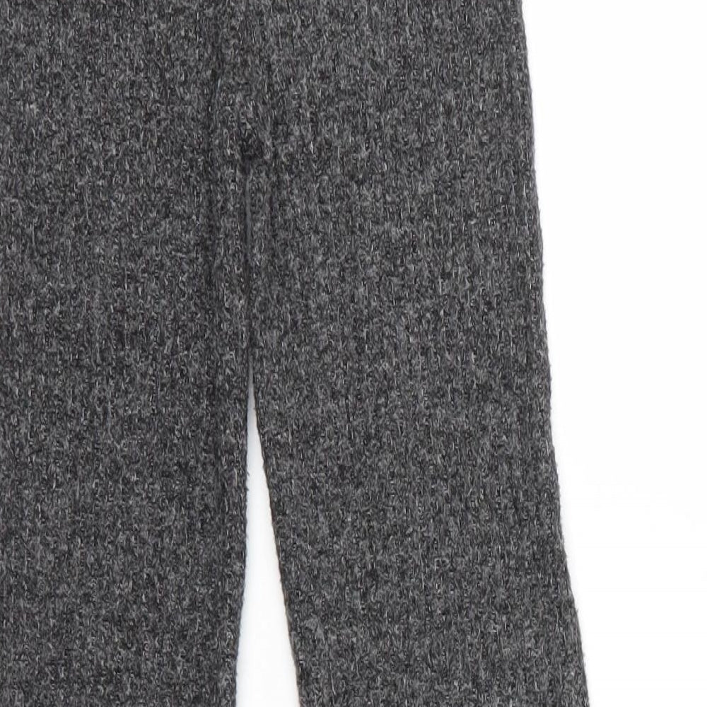 F&F Girls Grey Viscose Sweatpants Trousers Size 9 Months L24 in Regular Drawstring