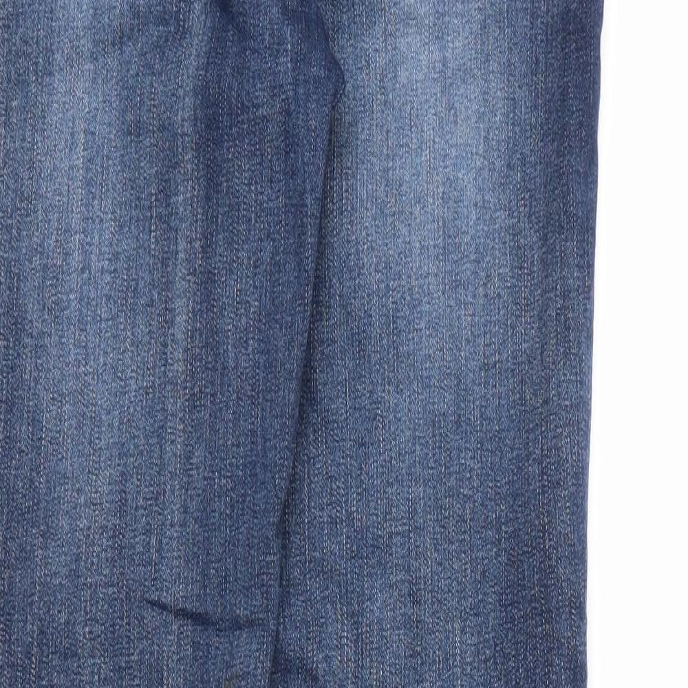 George Womens Blue Floral Cotton Skinny Jeans Size 10 L28 in Regular Zip