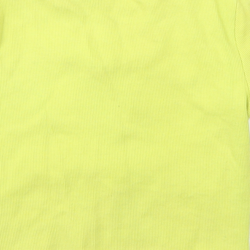 Womens UK Size S Preworn Green Basic T-Shirt
