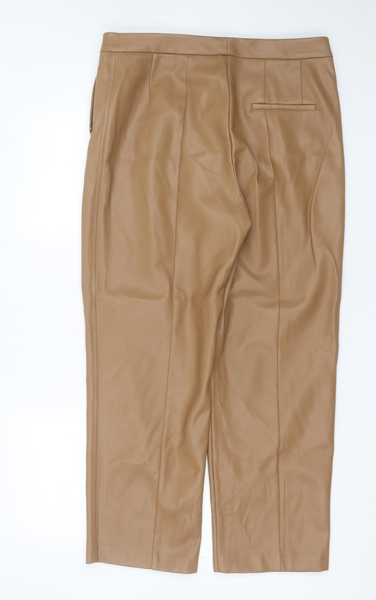 Womens UK Size 16 Marks and Spencer Regular Fit Brown Trousers