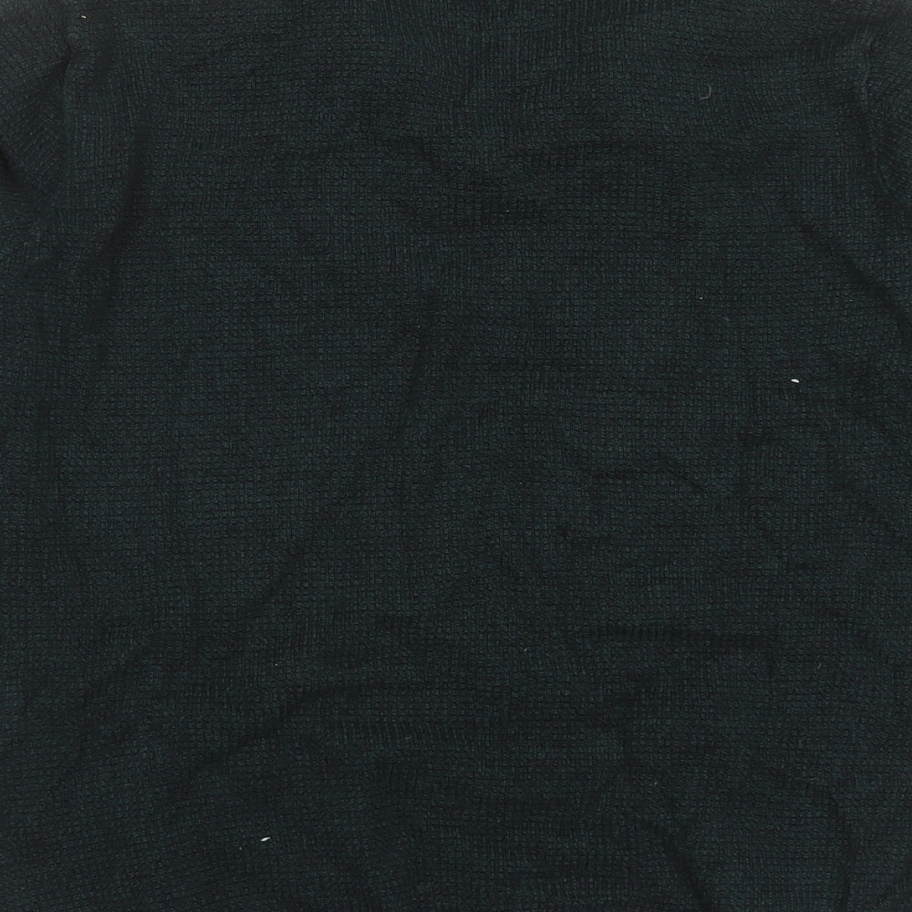 NEXT Mens Green Collared Cotton Pullover Jumper Size M