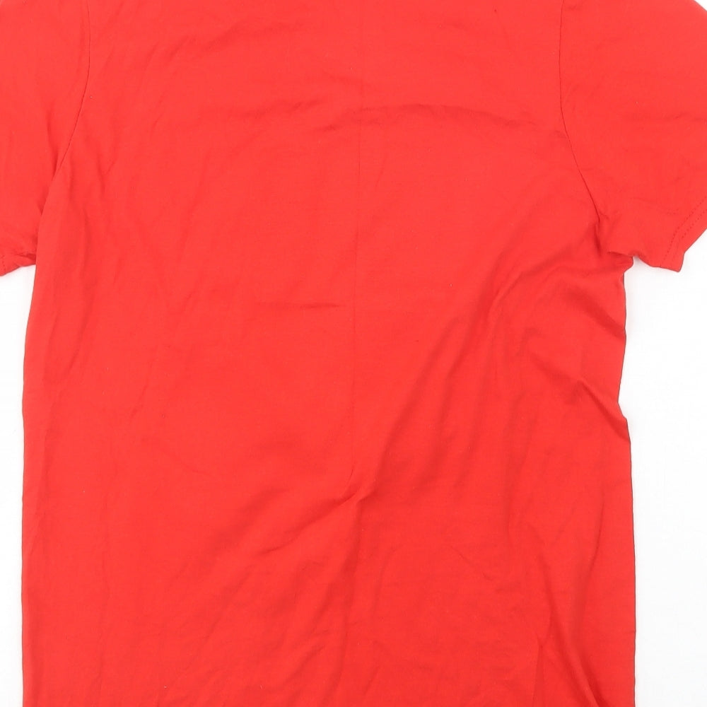 Womens UK Size S Gildan Red Basic T-Shirt