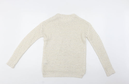 Womens UK Size 8 New Look Ivory Pullover Jumper
