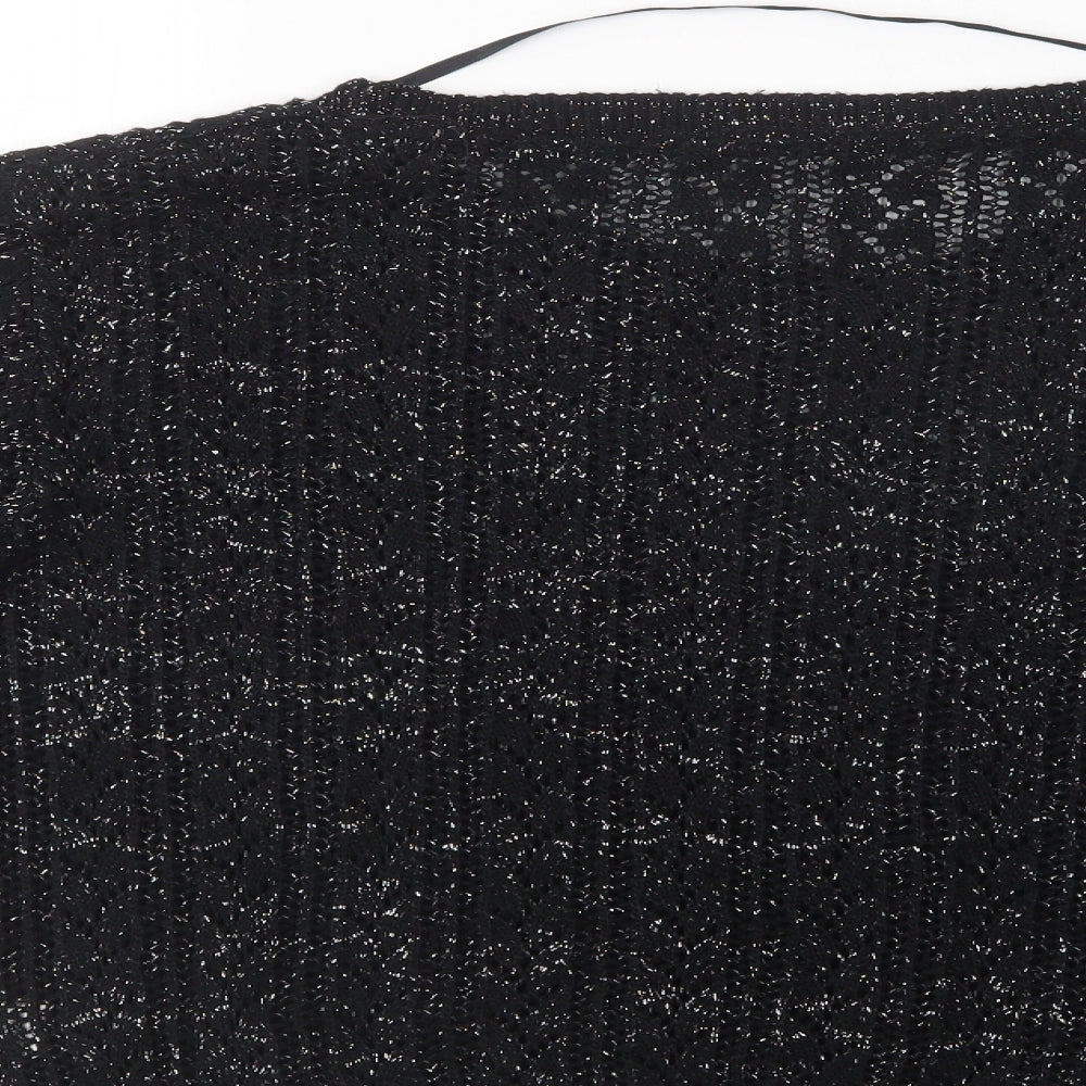 Primark Womens Black Round Neck Acrylic Pullover Jumper Size 12