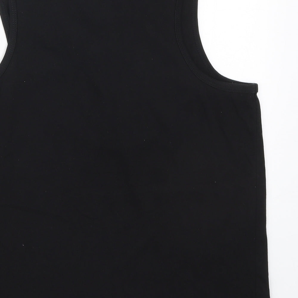 Betty Barclay Womens Black Cotton Basic Tank Size 14 Round Neck