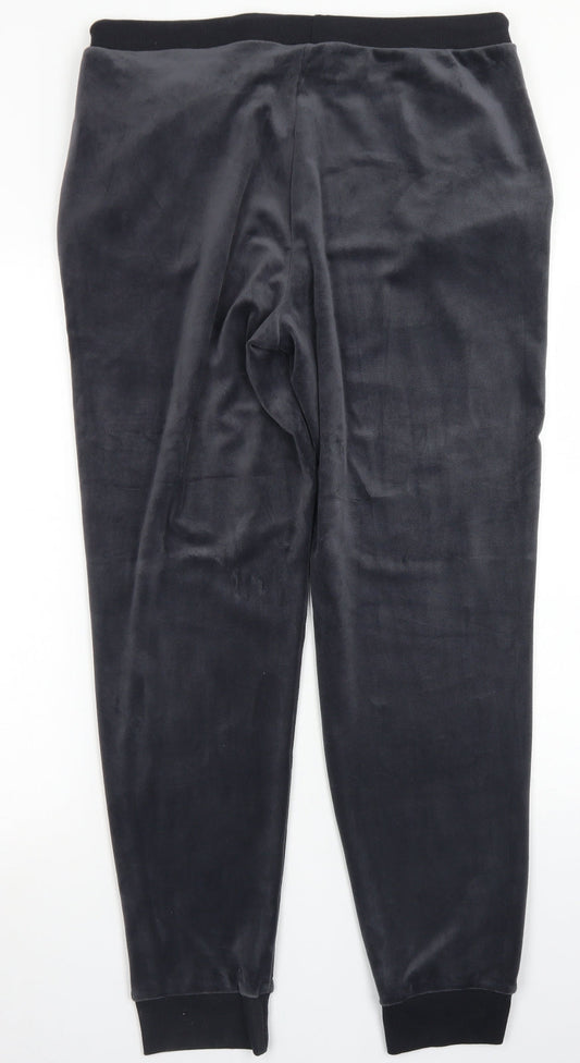 Avenue Womens Grey Polyester Jogger Trousers Size M L28 in Regular Drawstring