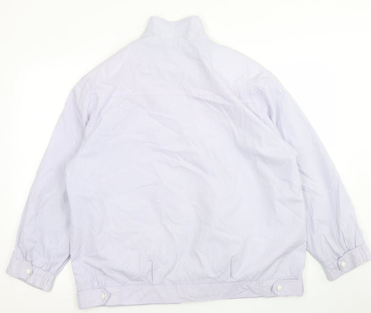 Back view of C&A women’s purple jacket, size UK 16, zip