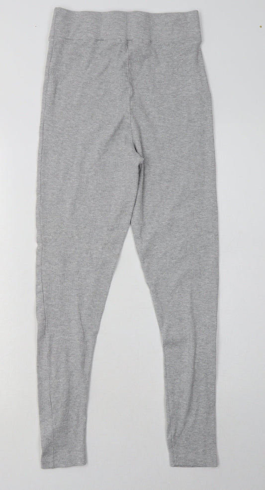Threadbare Womens Grey Cotton Capri Trousers Size 12 L28 in Regular