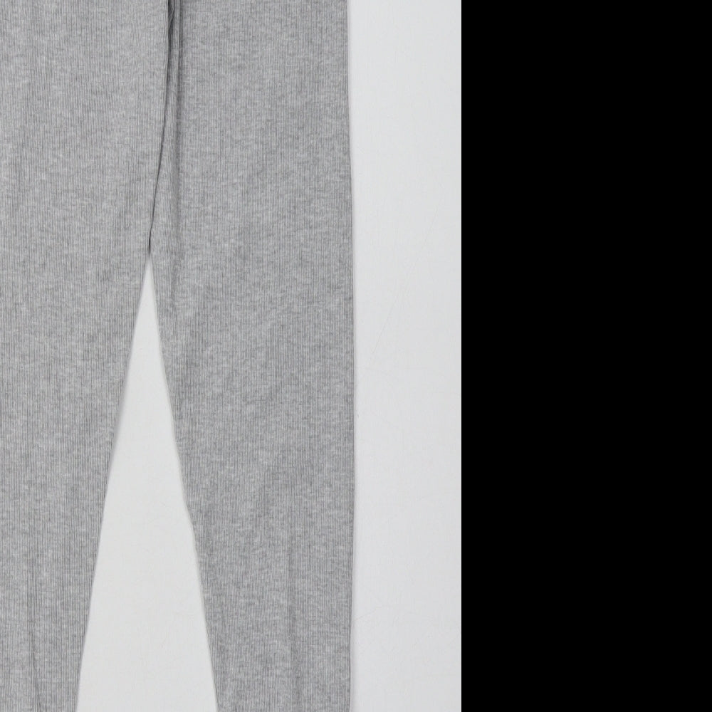 Threadbare Womens Grey Cotton Capri Trousers Size 12 L28 in Regular