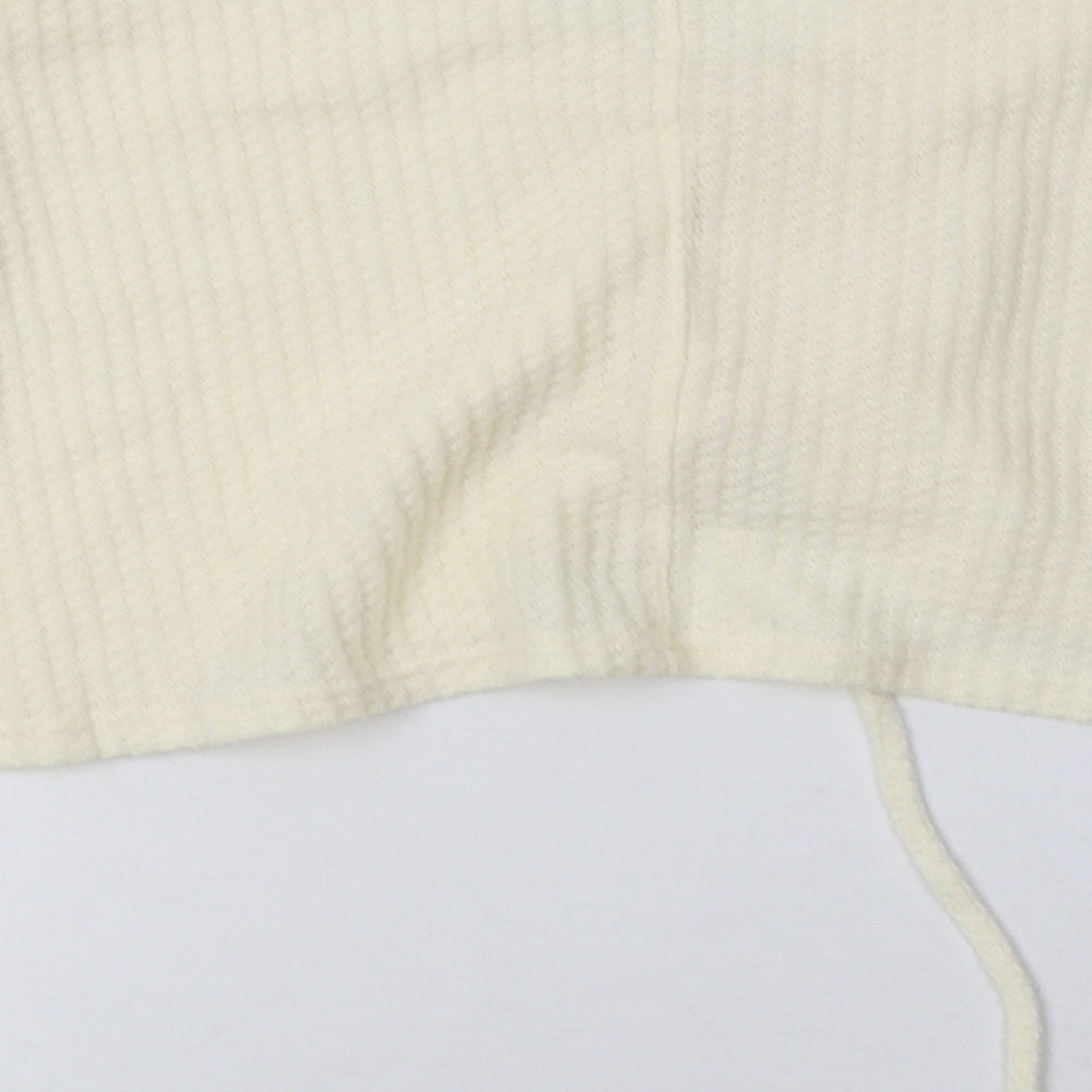 Preworn Womens White Polyester Pullover Sweatshirt Size M Pullover