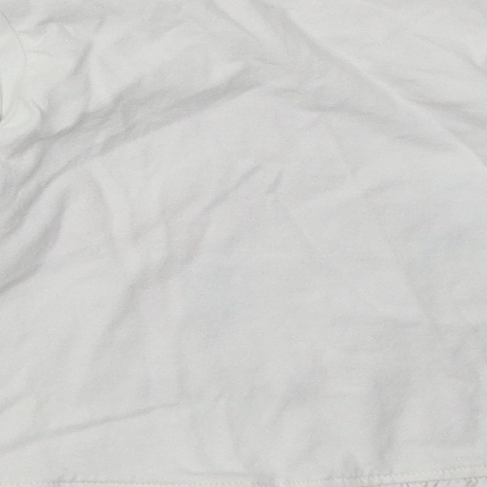 Nutmeg Girls White Cotton Basic Casual Size 6-9 Months Crew Neck Pullover - all wrapped up with love