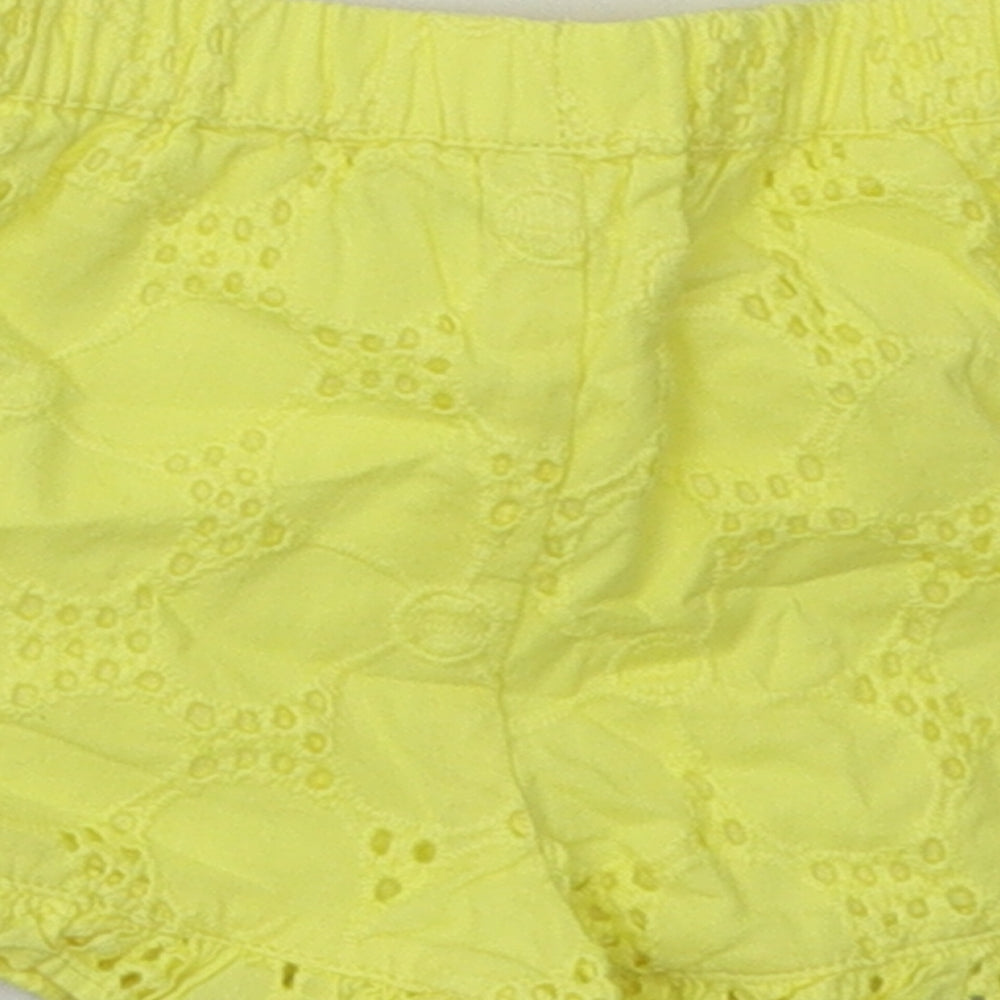Nutmeg Girls Yellow Argyle/Diamond Cotton Shorts Outfit/Set Size 0-3 Months
