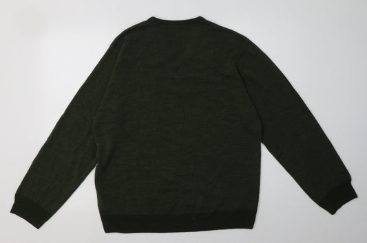 Mens UK Size L Marks and Spencer Green Pullover Sweatshirt