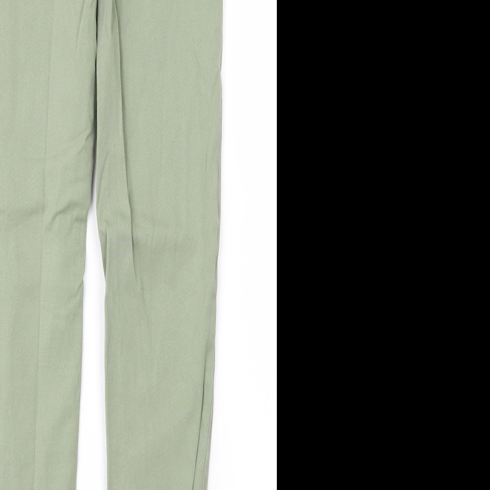 Primark Girls Green Cotton Skinny Jeans Size 11 Years L25 in Regular Zip