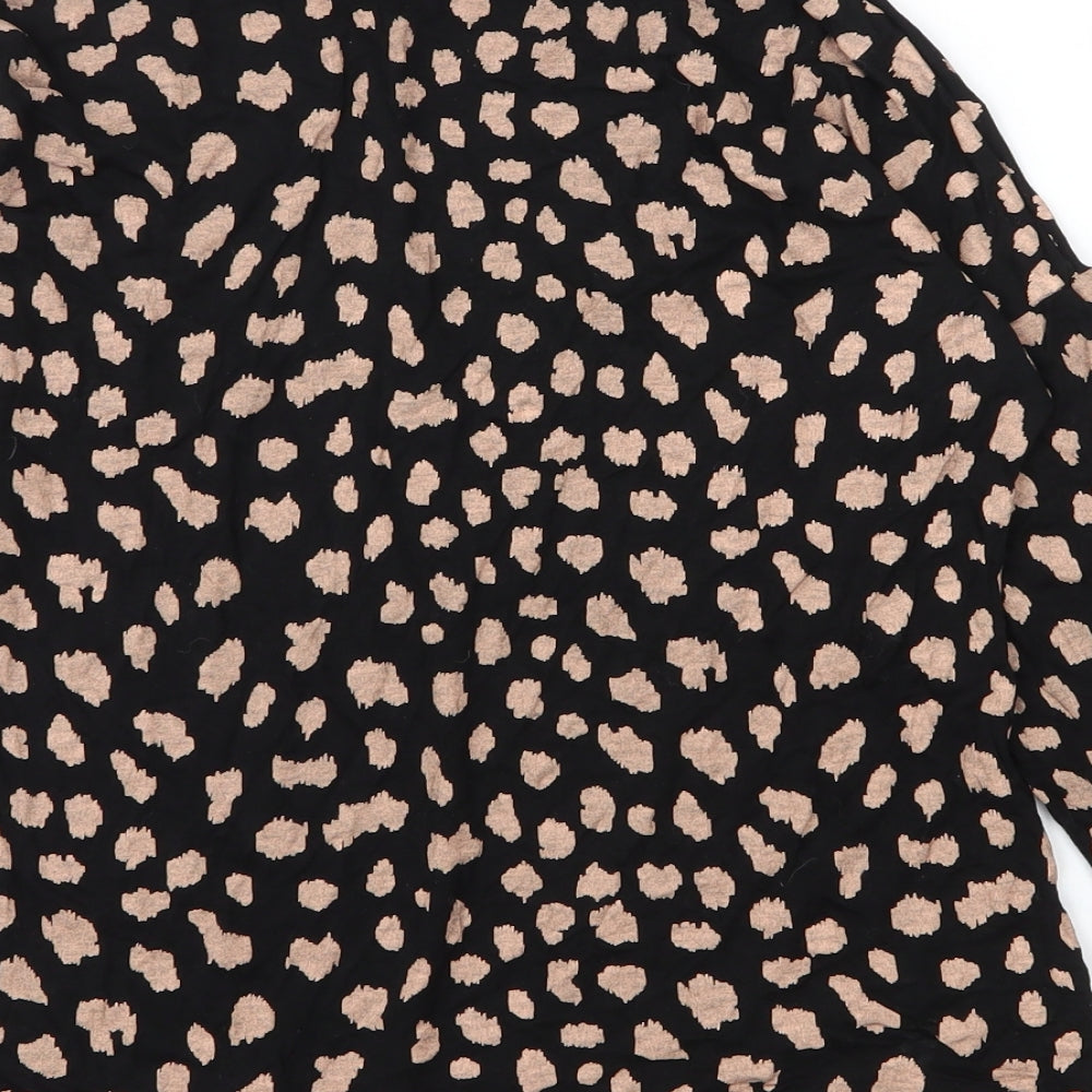 Womens UK Size 8 Peacocks Black Basic Blouse
