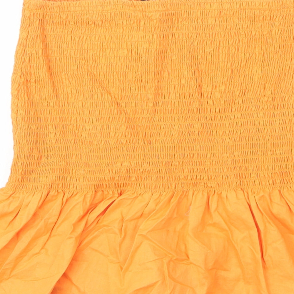 Womens UK Size XS H&M Orange Basic Blouse