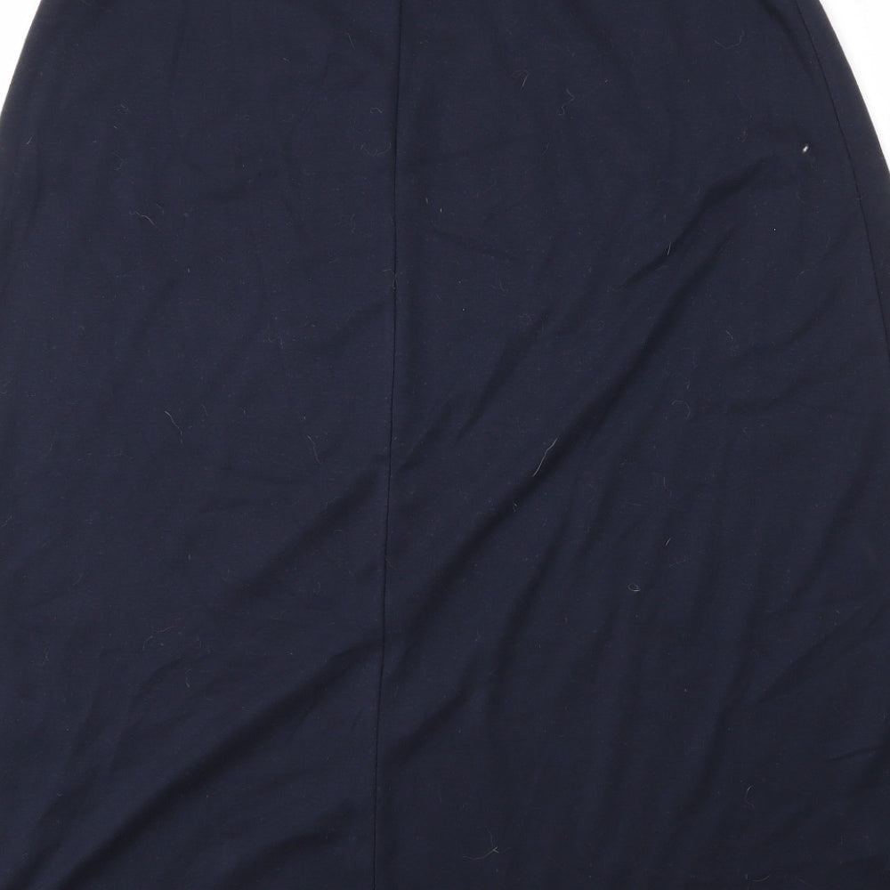 Marisota Womens Blue Cotton A-Line Skirt Size 14