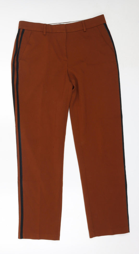 Womens UK Size 12 Marks and Spencer Regular Fit Brown Trousers