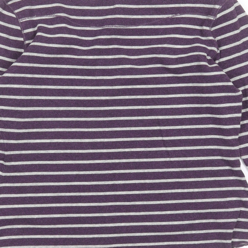 Womens UK Size 10 WRAP Purple Basic T-Shirt