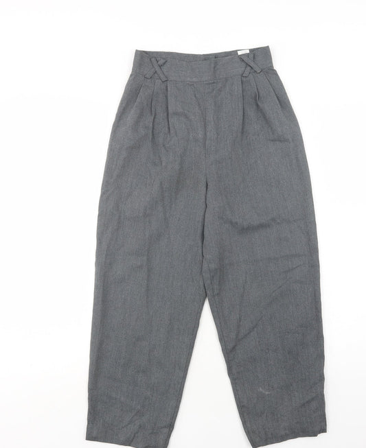 Tesco Boys Grey Polyester Dress Pants Trousers Size 10 Years Regular Button