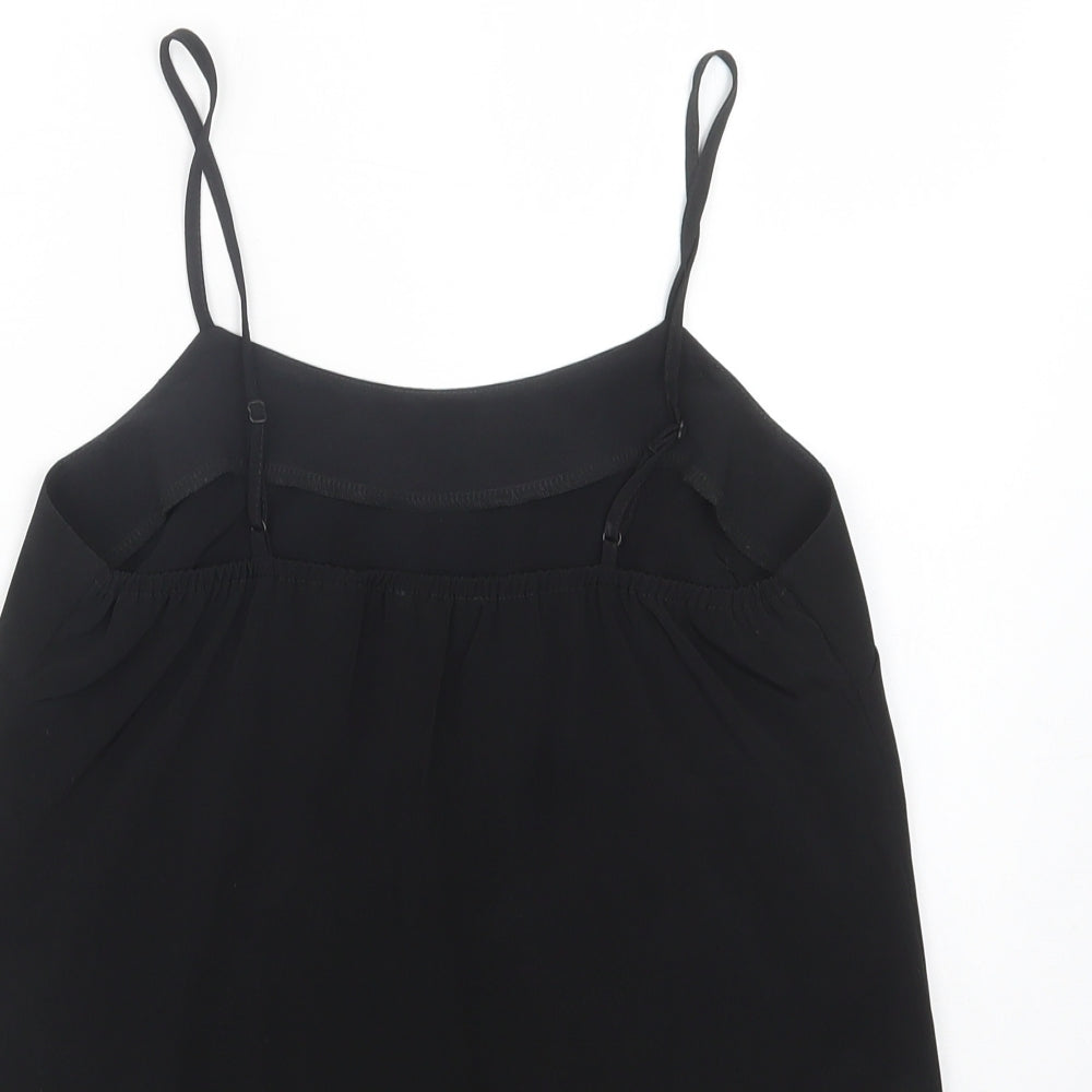 Womens UK Size 8 River Island Black Camisole Blouse