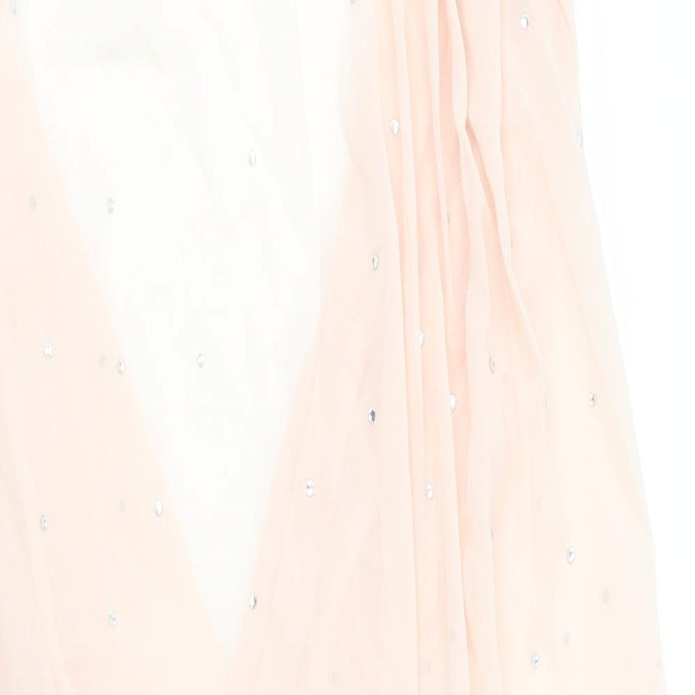 PRETTYLITTLETHING Womens Pink Polyester Shift Size 10 V-Neck - Cape